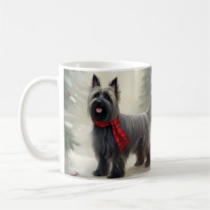 Skye Terrier Dog in Snow Christmas  Coffee Mug