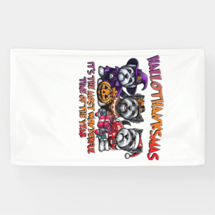 Skye Terrier Halloween Thanksgiving Christmas Clas Banner