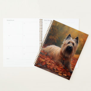 Skye Terrier in Autumn Leaves Fall Inspire Planner