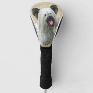 Skye Terrier Painting - Cute Original Dog Art Golf Head Cover