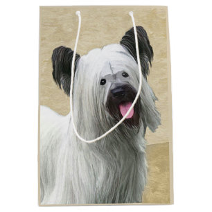Skye Terrier Painting - Cute Original Dog Art Medium Gift Bag