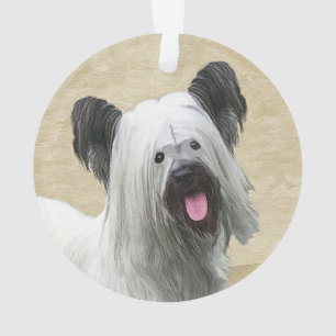 Skye Terrier Painting - Cute Original Dog Art Ornament