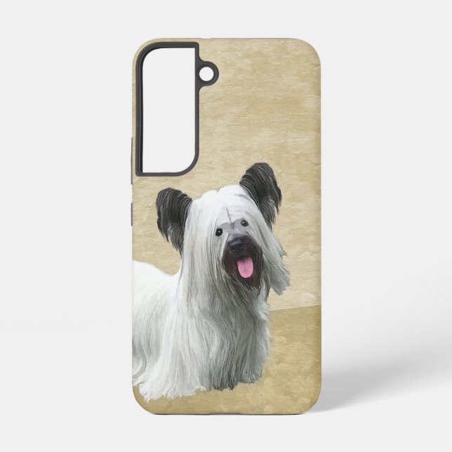 Skye Terrier Painting - Cute Original Dog Art Samsung Galaxy S22 Case (Back)