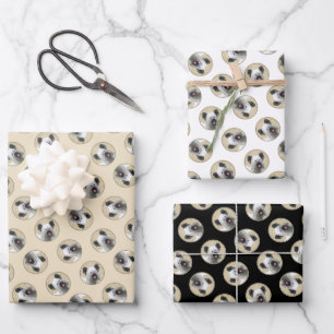 Skye Terrier Painting Silver Grey Original Dog Art Wrapping Paper Sheet