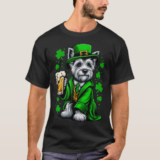 Skye Terrier Patricks Day Outfit For Lover Dog  T-Shirt