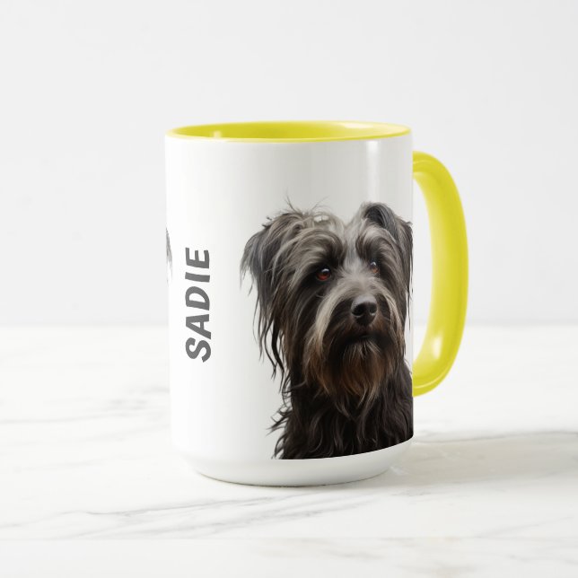 Skye Terrier Personalised  Mug (Front Right)