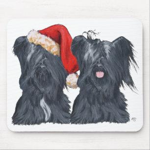 Skye Terrier Santa Claus Mouse Pad