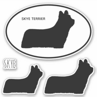 Skye Terrier Silhouettes Dogs Vinyl Sticker Set