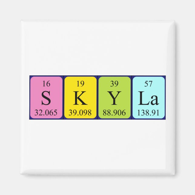 Skyla periodic table name magnet (Front)