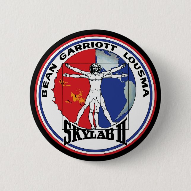 Skylab 2 Vitruvian Man Mission Patch Logo 6 Cm Round Badge (Front)