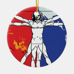 Skylab 2 Vitruvian Man Mission Patch Logo Ceramic Tree Decoration