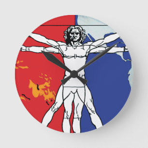 Skylab 2 Vitruvian Man Mission Patch Logo Round Clock