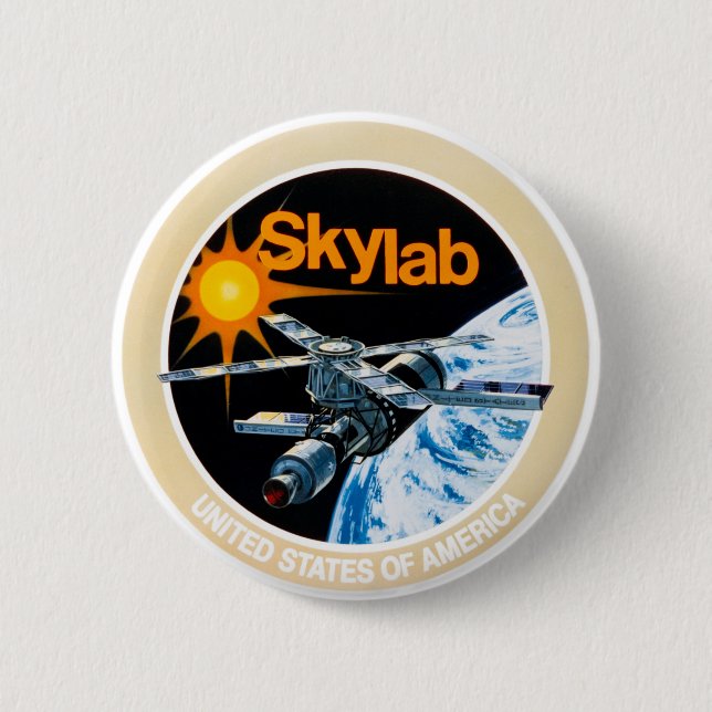 Skylab mission patch button (Front)