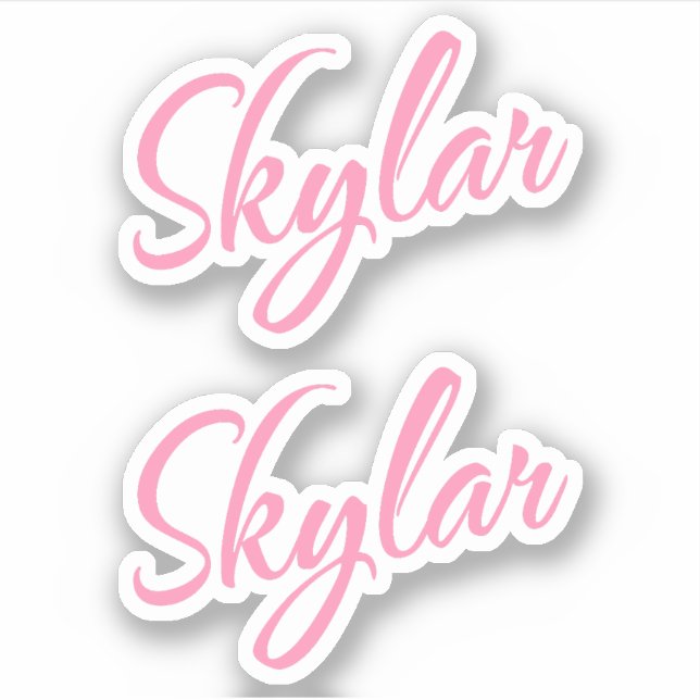 Skylar Decorative Name in Pink x2 Sticker (Front)