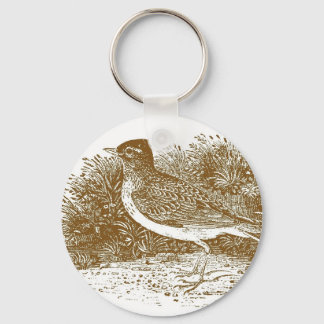 Skylark Woodcut Key Ring