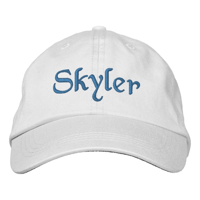 Skyler Embroidered Baseball Cap / Hat Blue (Front)