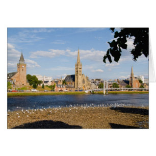 Skyline and river of quaint town of Inverness