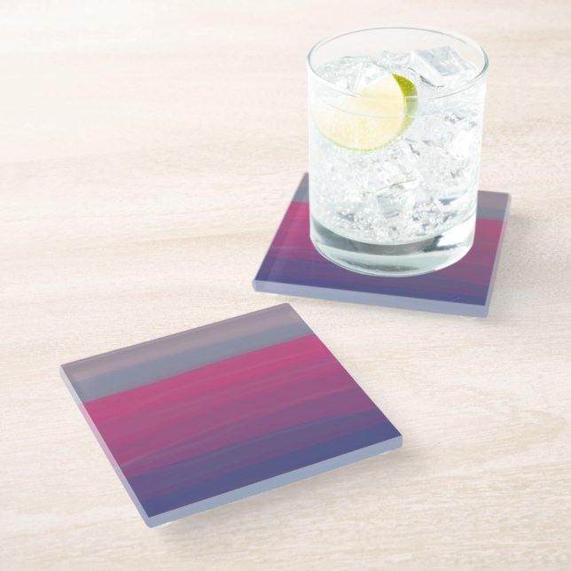 Skyline and Shore Glass Coaster (Angled)
