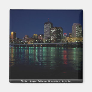 Skyline at night, Brisbane, Queensland, Australia Magnet