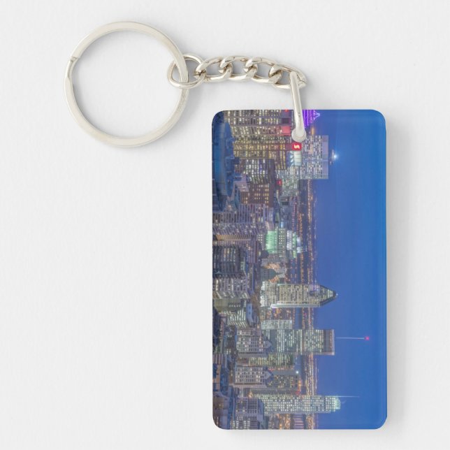 Skyline at twilight 2 key ring (Front)