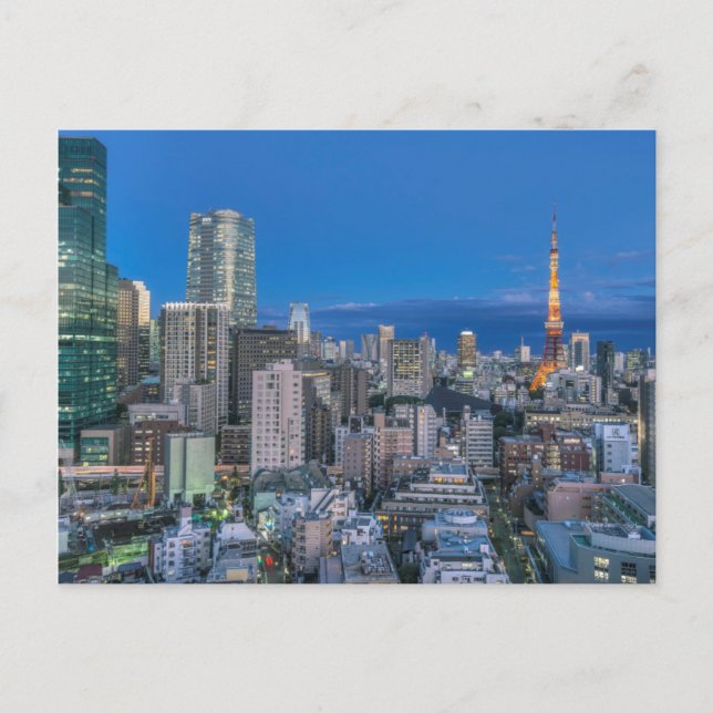 Skyline at twilight postcard (Front)