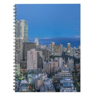 Skyline at twilight spiral notebook