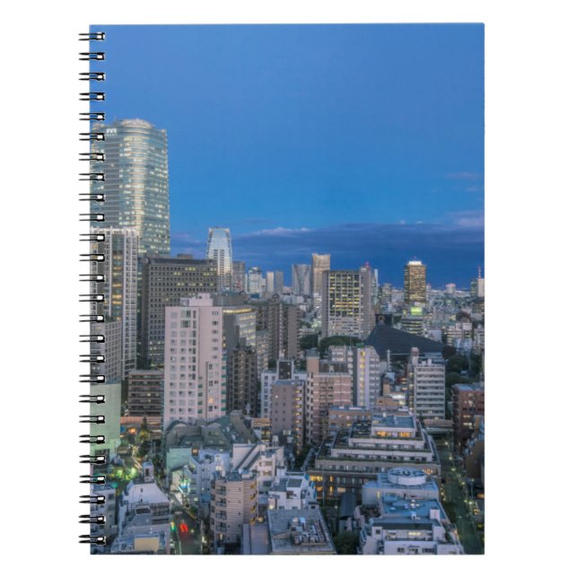 Skyline at twilight spiral notebook (Front)