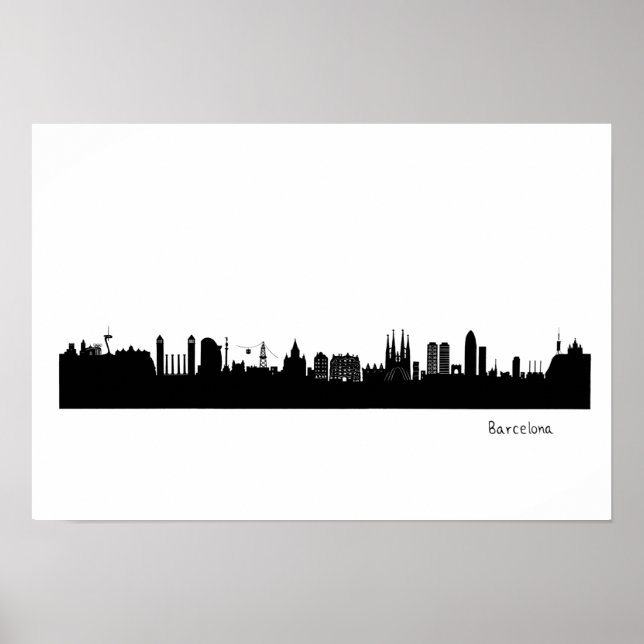 Skyline Barcelona Poster (Front)