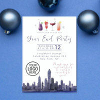 Skyline Company Year End Party Invitation