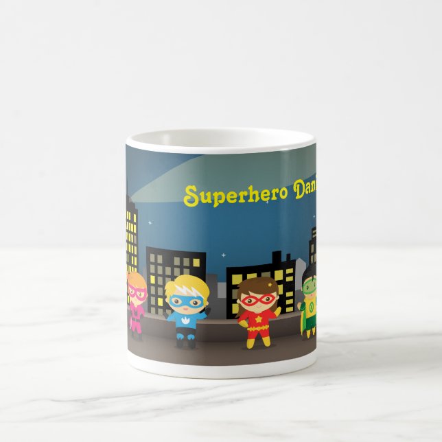Skyline Cute Superhero For Kids Coffee Mug (Center)