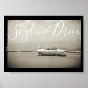 Skyline Drive Mid-century Inspired Poster