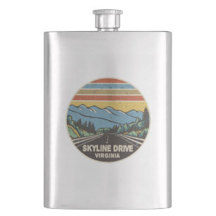 Skyline Drive Shenandoah Virginia Mountains Hip Flask
