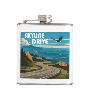 Skyline Drive Virginia Eagle Hip Flask