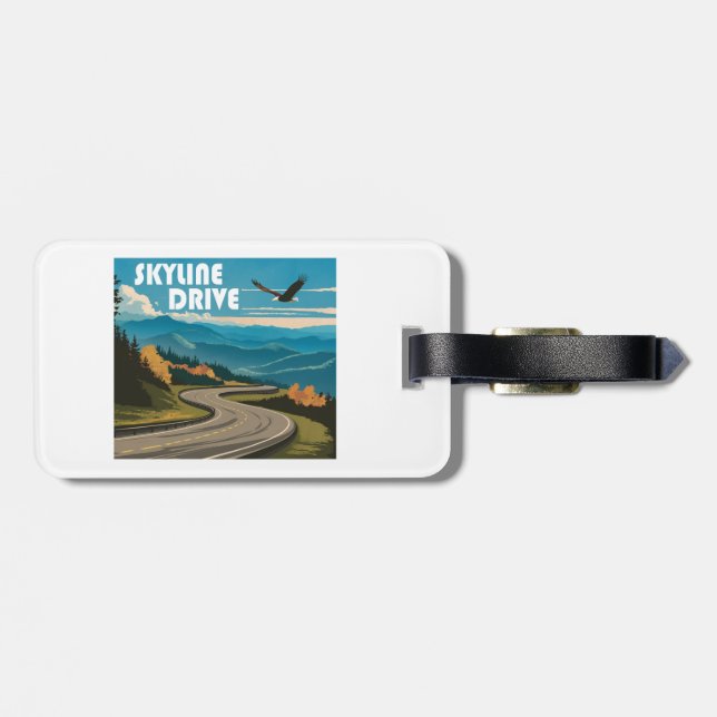 Skyline Drive Virginia Eagle Luggage Tag (Back Horizontal)