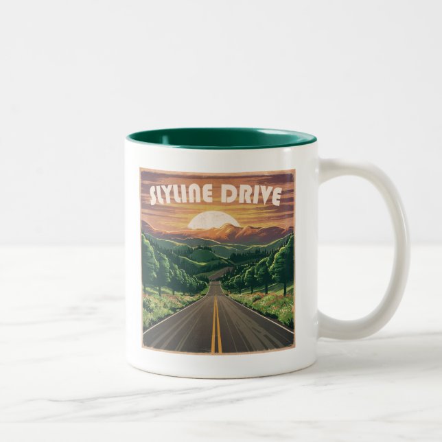 Skyline Drive Virginia Sunset Two-Tone Coffee Mug (Right)