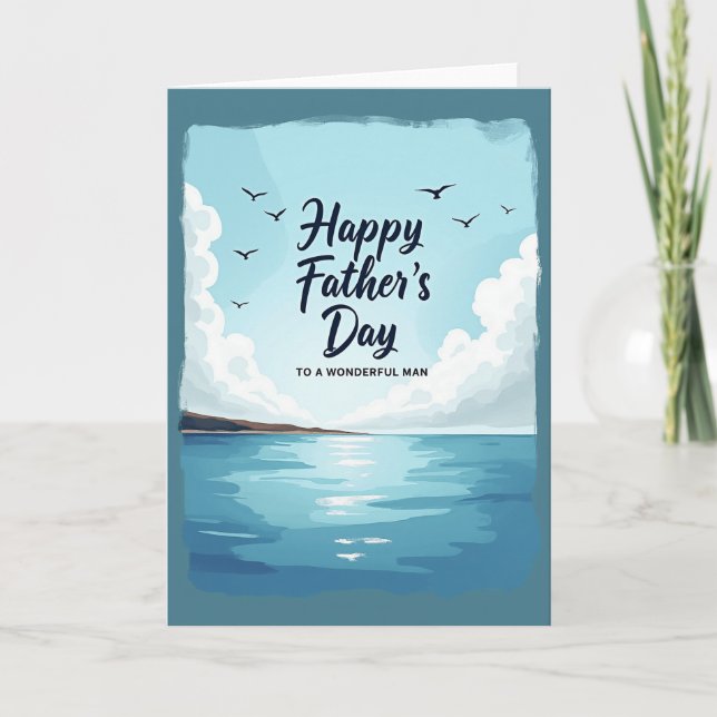 Skyline Fathers Day Greeting Card (Front)