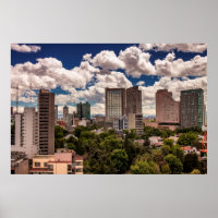Skyline From The Hotels In Polanco Mexico City