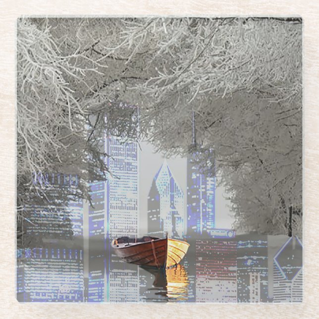 Skyline Glass Coaster (Front)