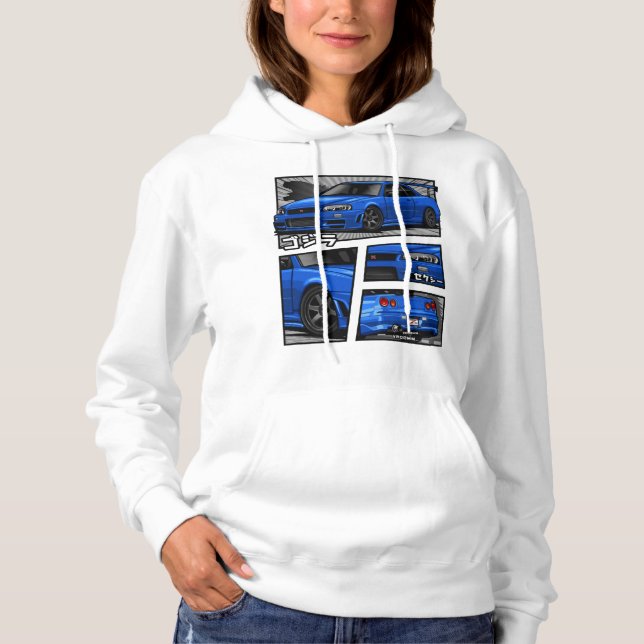 Skyline Gtr R34 Manga Lovers T-ShirtGTR R-34 Manga Hoodie (Front)