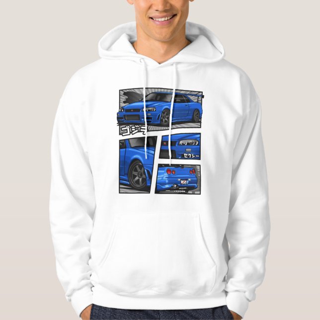 Skyline Gtr R34 Manga Lovers T-ShirtGTR R-34 Manga Hoodie (Front)