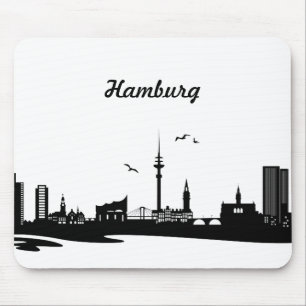 Skyline Hamburg Mouse Pad