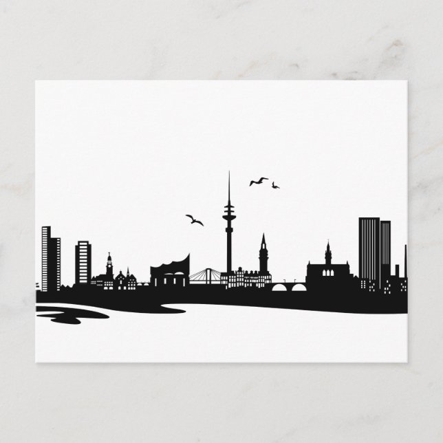 Skyline Hamburg Postcard (Front)