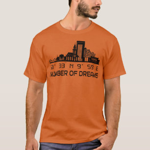 Skyline Hamburg Silhouette GPS Coordinates City T-Shirt