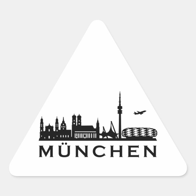 Skyline Munich Triangle Sticker (Front)