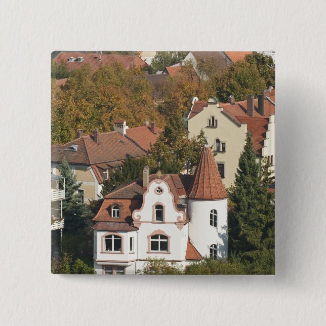 Skyline of Bamberg, Germany 15 Cm Square Badge (Front)