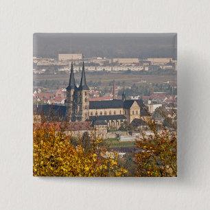 Skyline of Bamberg, Germany 15 Cm Square Badge