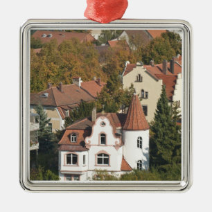 Skyline of Bamberg, Germany Metal Tree Decoration
