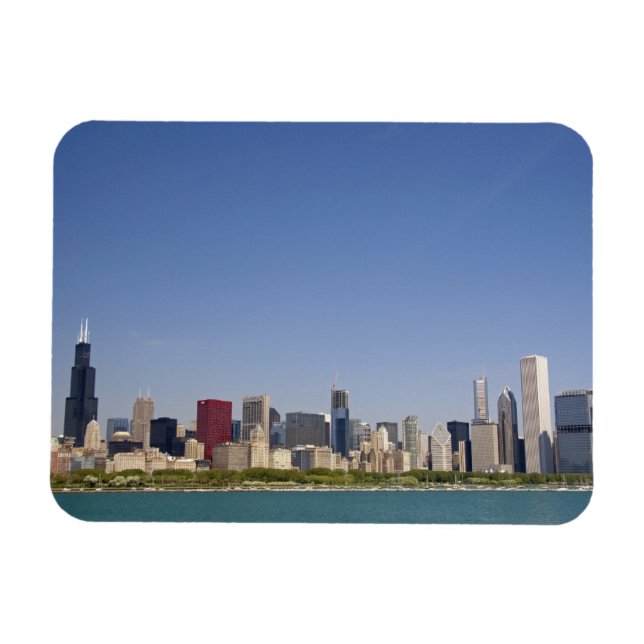 Skyline of Chicago, Illinois, USA. Magnet (Horizontal)