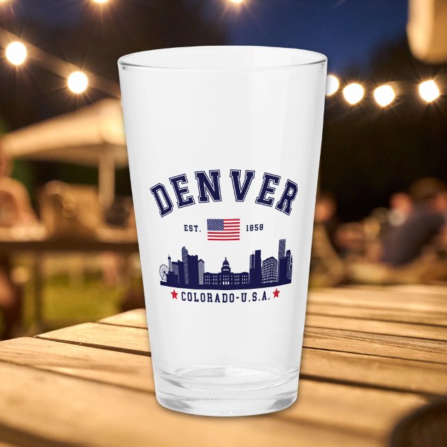 Skyline of Denver Colorado Artwork Glass (Creator Uploaded)
