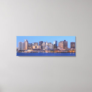 Skyline of downtown Boston from inner Boston Canvas Print